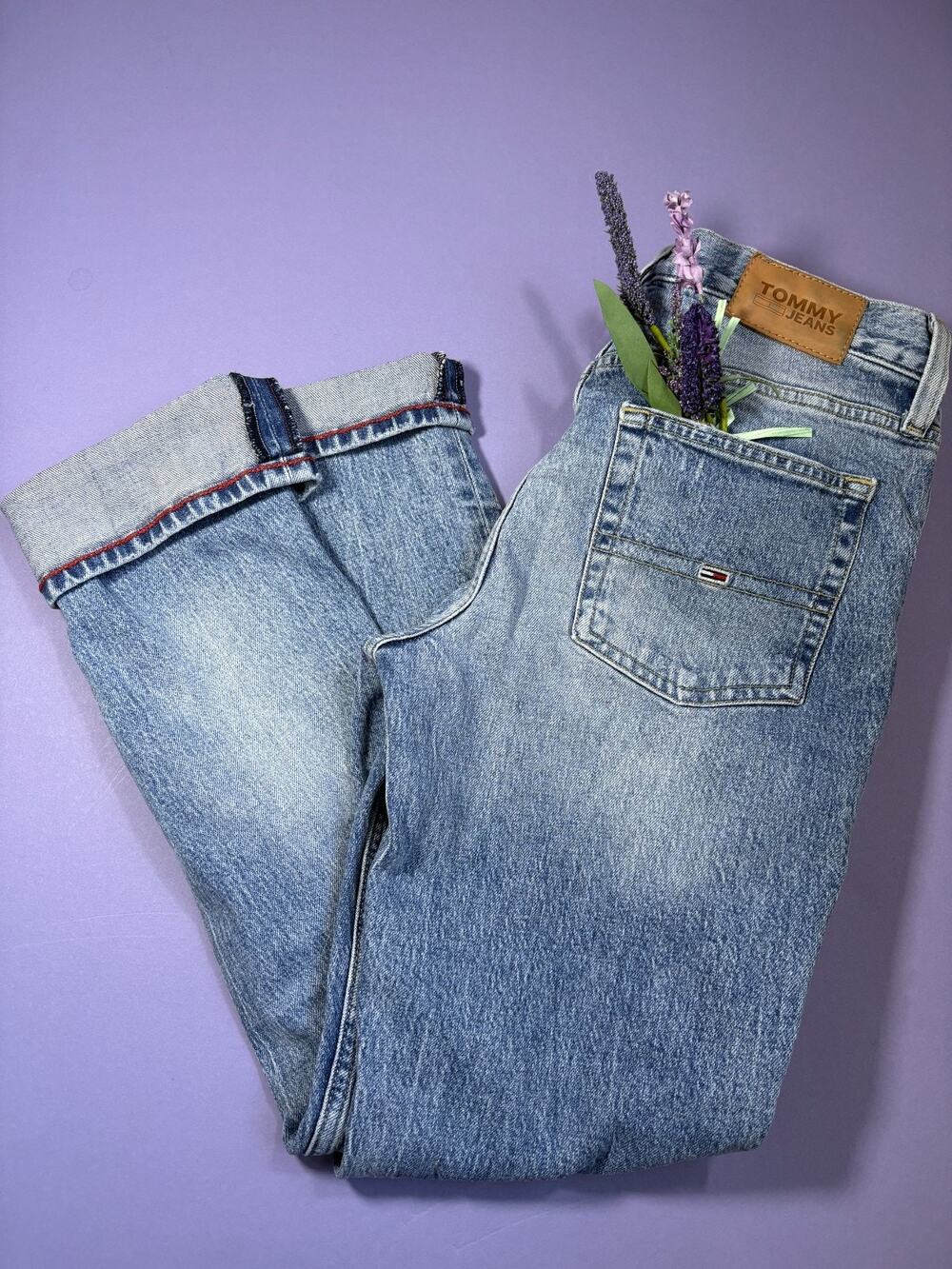 Tommy Hilfiger W29x30 Men's Ryan Straight Leg Jeans - Light Wash Salvage Denim